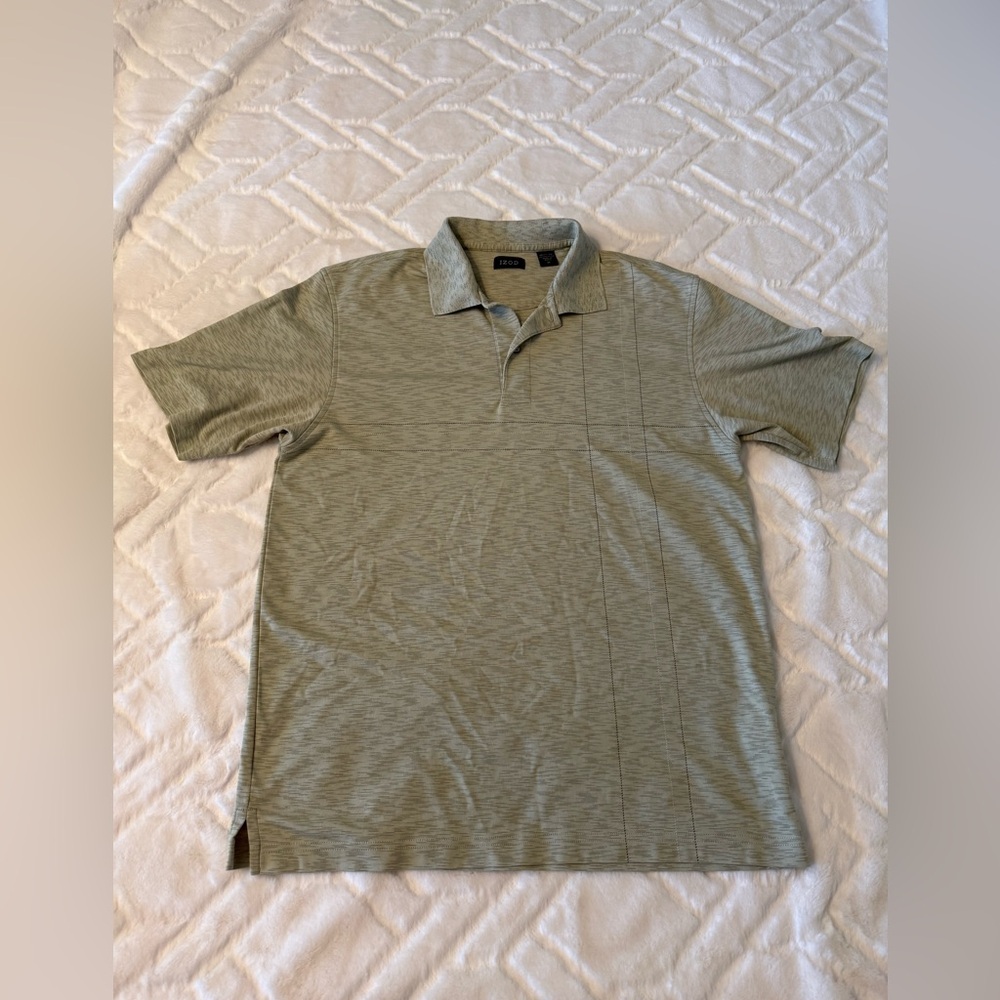 IZOD Men's Light Green Polo Shirt - Picture 5 of 5